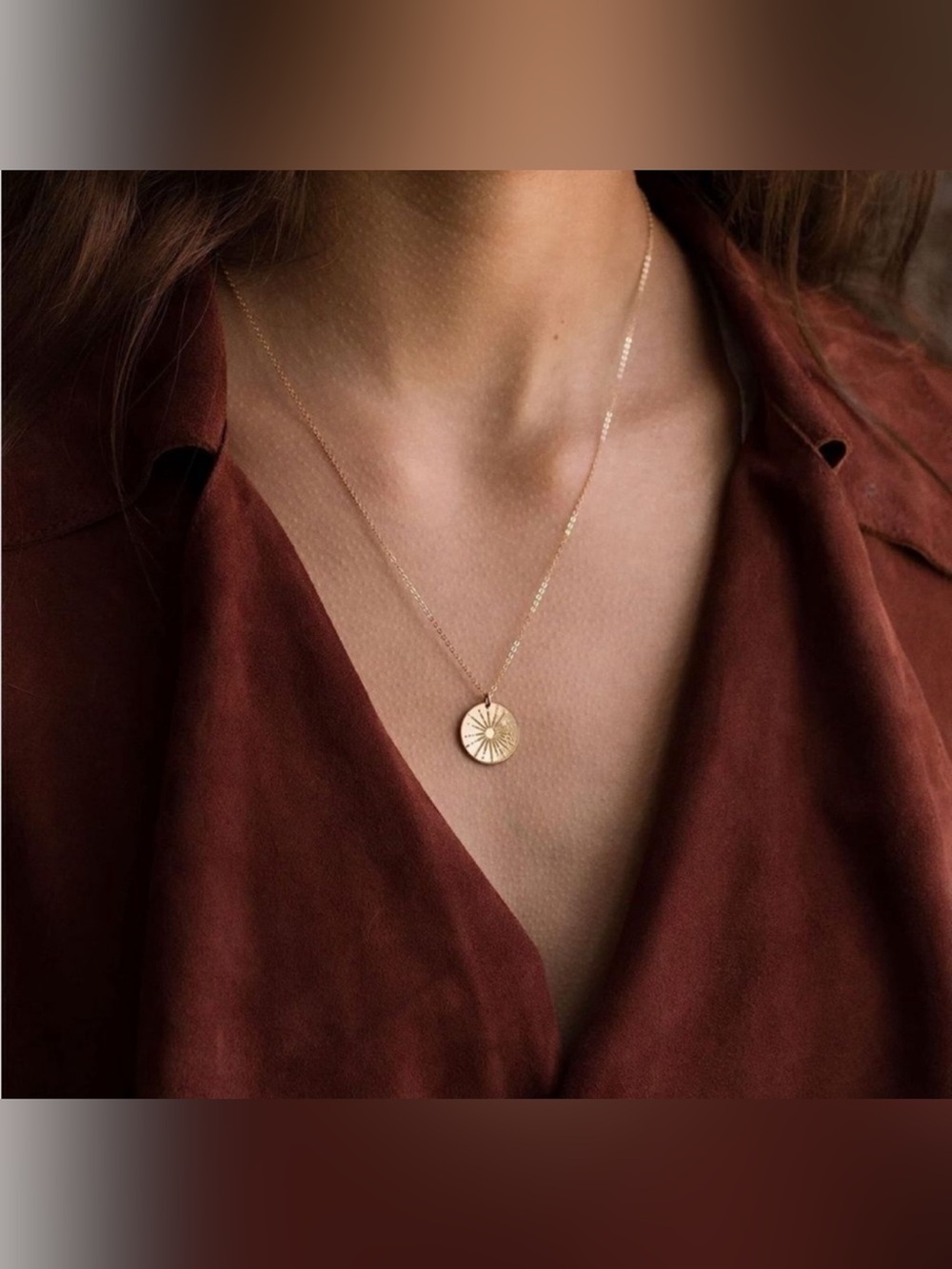 18k Gold Plated Coin Disc Necklace